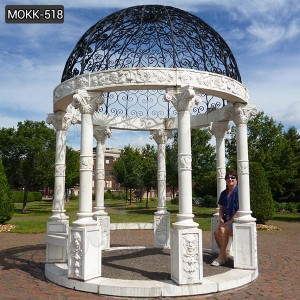  » Outdoor Modern Marble Gazebo with Iron Dome for Sale MOKK-518