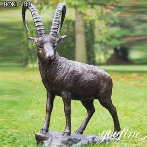 Customized Bronze Goat Statue for Garden Factory Supply BOK1-143