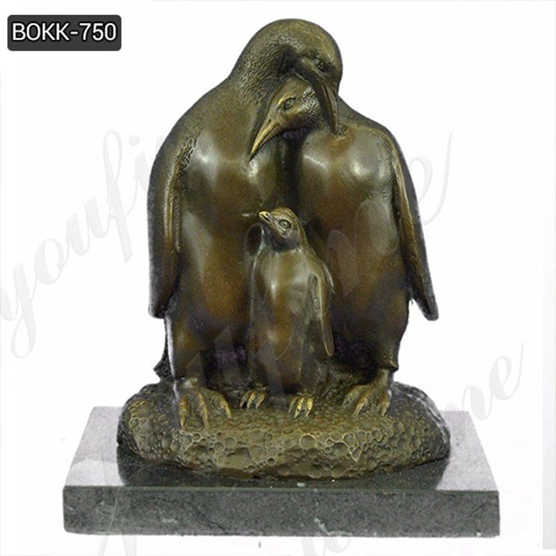 First Class Quality Bronze Penguin Sculpture Outdoor Decor for Sale BOKK-750