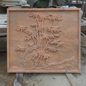  »  Natural Hand Carved Stone Wall Relief marble relief sculpture