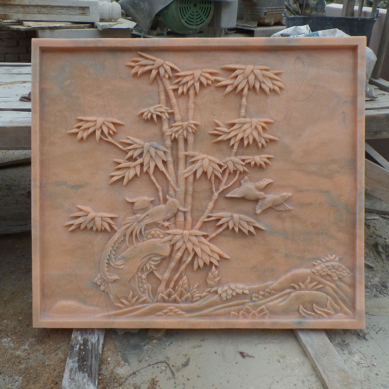 Natural Hand Carved Stone Wall Relief marble relief sculpture