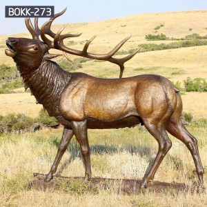  » Life Size Deer Sculptures Outdoor Deer Sculptures Bronze Deer Statue for Garden BOKK-268