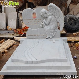  » High Quality White Marble Angel Memorials Headstone Supplier MOKK-650