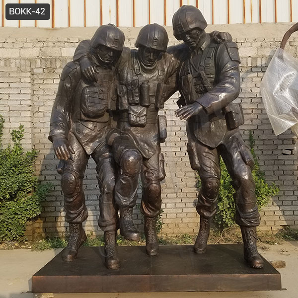 Outdoor Statue of “No One Left Behind” Replica Military Memorial Statues BOKK-42