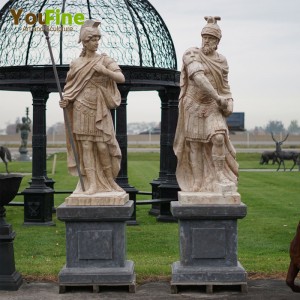  » Garden hand carved marble stone roman warrior sculpture for sale