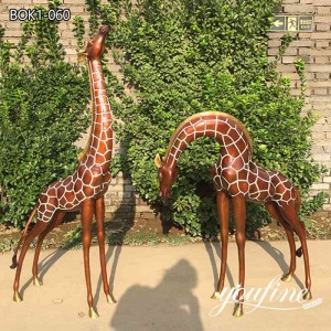  » Outdoor Garden Bronze Giraffe Statue Art Decor Manufacturer BOK1-060