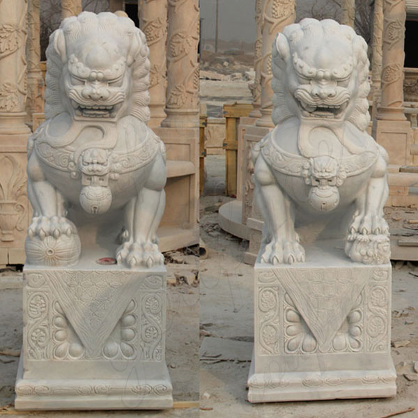 Marble Lion Statue Lion Statues for Front Portch Lion Statue for Home MOKK-121