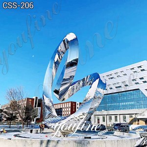  » Large Double Mobius Strip Sculpture Modern Art Abstract Stainless Steel for Sale CSS-206