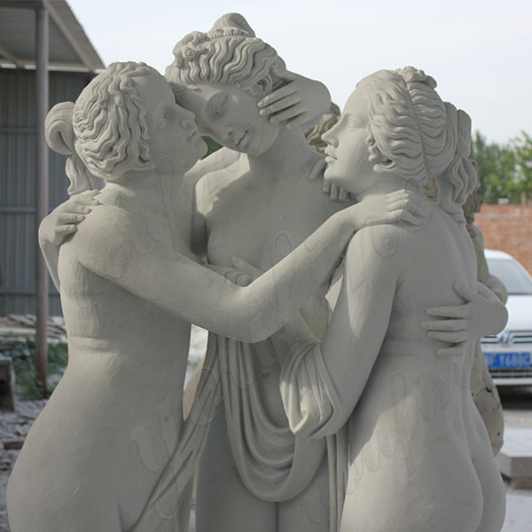 Elegant Nude Three Graces Statue