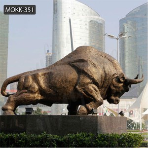 Garden animal sculpture Bronze life size bull statue for sale BOKK-351