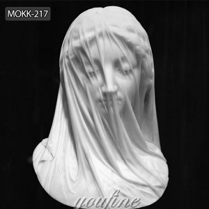  » White Marble Veiled Vestal Virgin Statue Replica for Sale MOKK-217