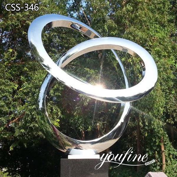 Modern Mirror Polished Metal Mobius Sculpture Outdoor Decor for Sale CSS-346