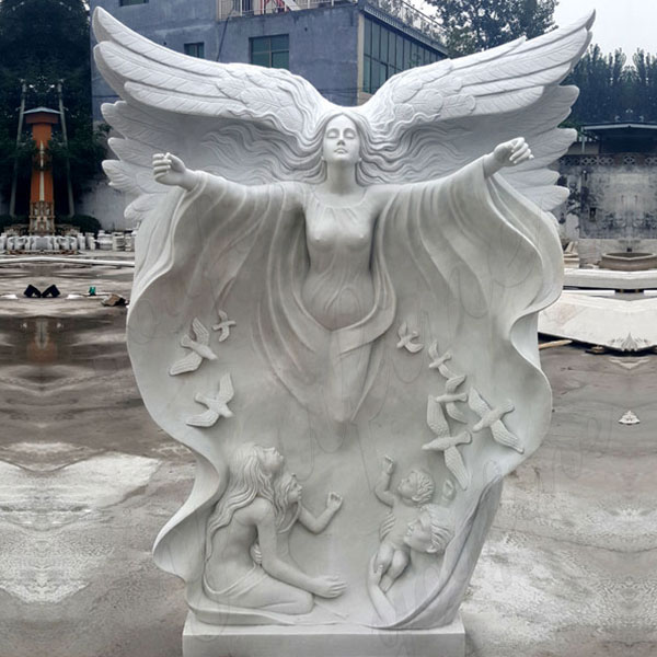 Handcarved Garden Angel Statue Large Angel Sculpture