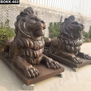  » Copper Guardian Lion Statue BOKK-652