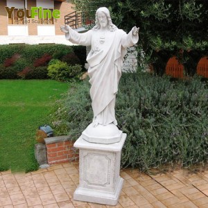  » Hand Carved White Marble Jesus Statue For Sale
