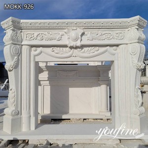 French White Marble Fireplace Surround First-rate Manufacturer MOKK-926