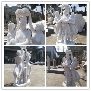  » Life Size White Marble Three Graces Statue for Sale