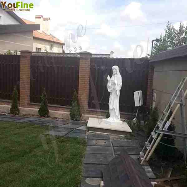 Hand Carved Natural Stone Beautiful Marble Jesus Statues for Garden