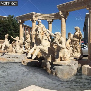 Outdoor Large Trevi Foutain Natural Marble Carving Factory Supplier MOKK-521