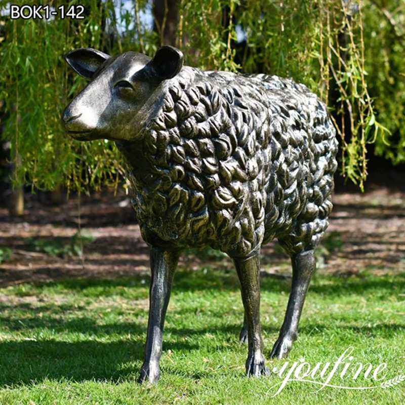  » Life Size Bronze Sheep Statue Fine Cast Lawn Decor for Sale BOK1-142 Featured Image