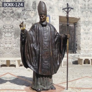  » Life Size Bronze Pope Sculpture John Paul II for Sale BOKK-119