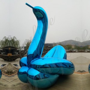 large metal yard art Jeff koons balloon swan statue CSS-29