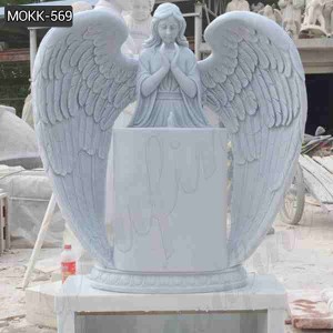  » Hand Carved Customized Design Marble Baby Angel Headstone for Sale MOKK-569