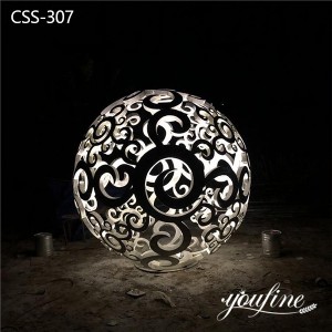  » Outdoor Lighting Decor Metal Hollow Ball Sculpture for Sale CSS-307