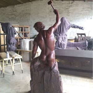  » Man Carving Himself Out of Stone Self Made Man Statue Replica for Sale BOKK-86
