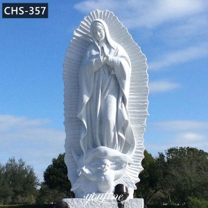 Outdoor Catholic Our Lady Of Guadalupe Stone Statue for Sale CHS-357