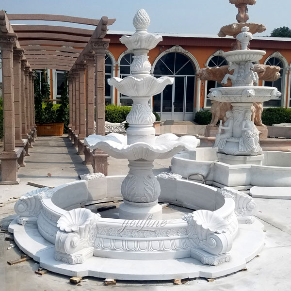  » Classical outdoor white marble water garden 3 tiers fountain for sale MOKK-96 Featured Image
