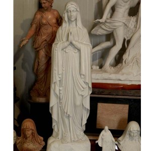  » Hand Made Natural Marble Virgin Mary Statue for Sale