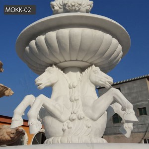  » Pure white garden decoration marble outdoor fountain for sale MOKK-02