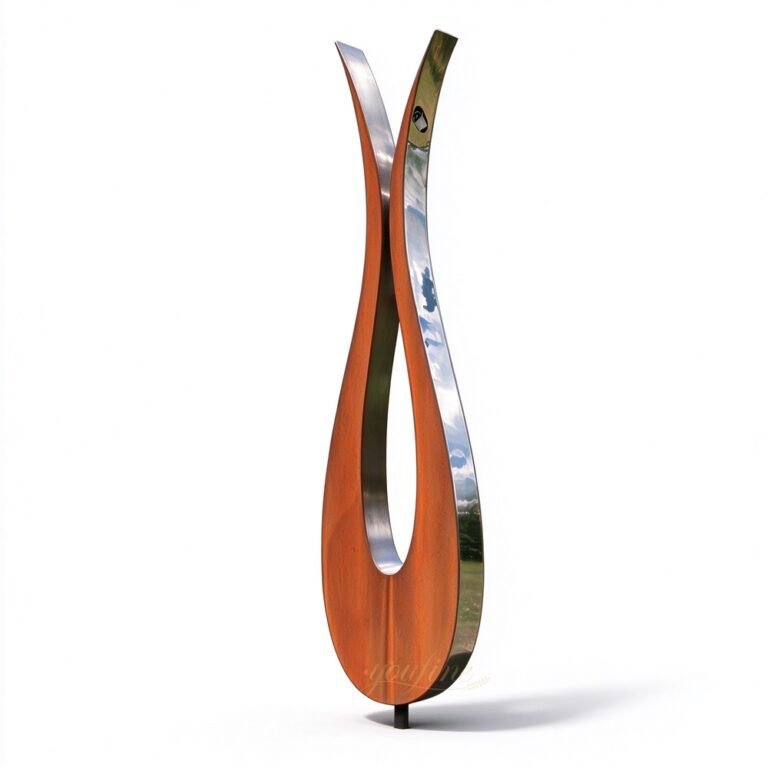 Abstract Corten Steel Tulip Sculpture