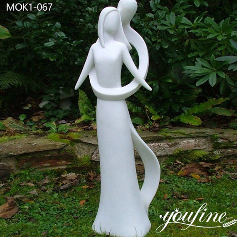 Abstract Marble Enigma Garden Loving Couple Statues for Sale MOK1-067