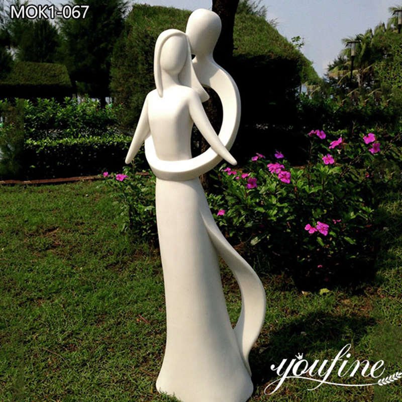 Abstract Marble Enigma Garden Loving Couple Statues for Sale MOK1-067