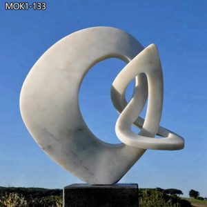  » Abstract Marble Sculpture White Modern Art Decor for Sale MOK1-133