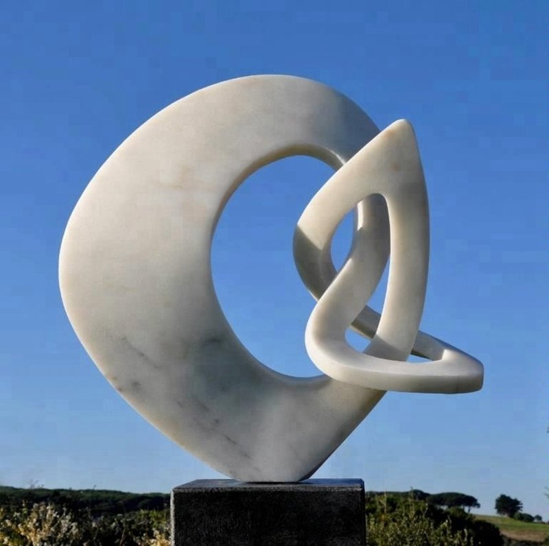 Abstract Marble Sculpture White Modern Art Decor for Sale MOK1-133