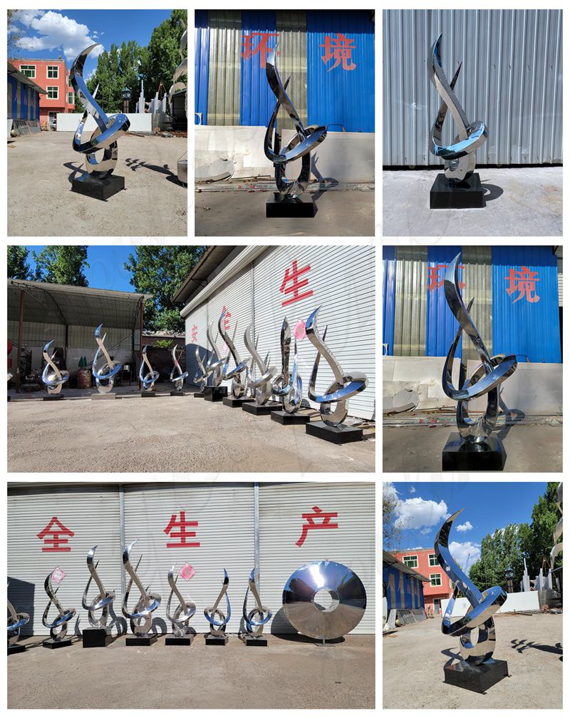 Abstract Stainless Steel Sculptures Stocks