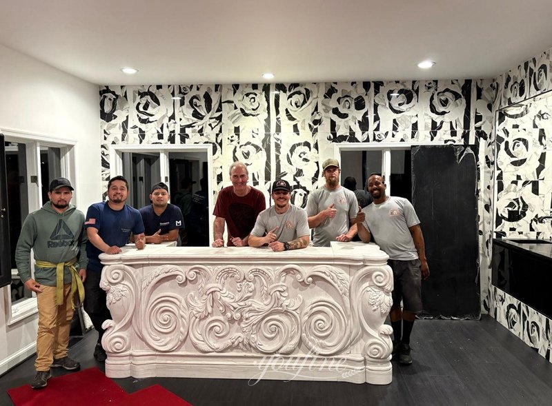 American White Marble Bar Counter Customer Feedback