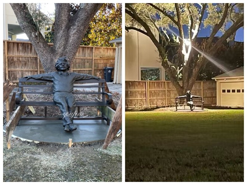 American bronze Albert Einstein memorial sculpture feedback