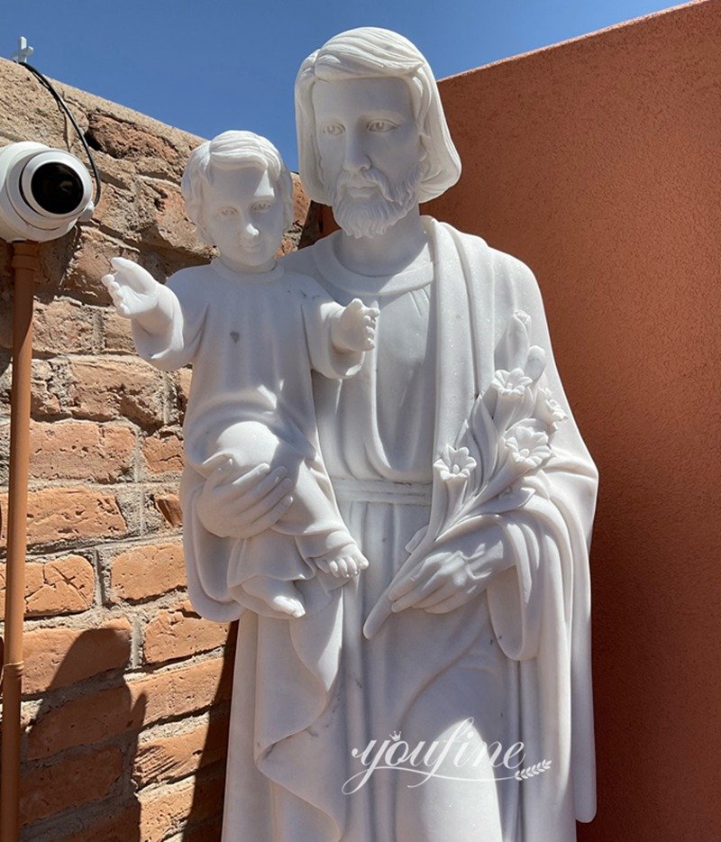 American church marble St. Joseph and Baby Jesus sculpture feedback