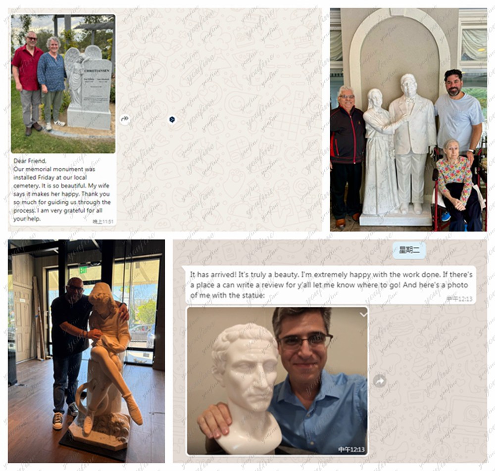 American custom marble sculptures customer feedback