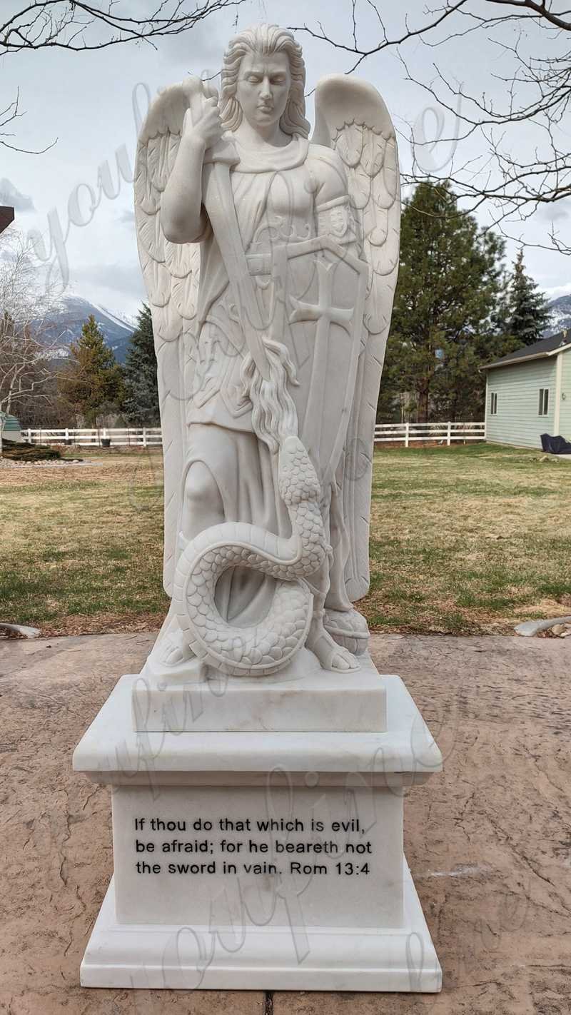 American marble St Michael Archangel statue feedback