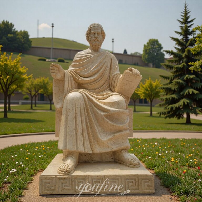 Ancient Greek Famous Philosopher Plato Marble Statue for Outdoor Decor