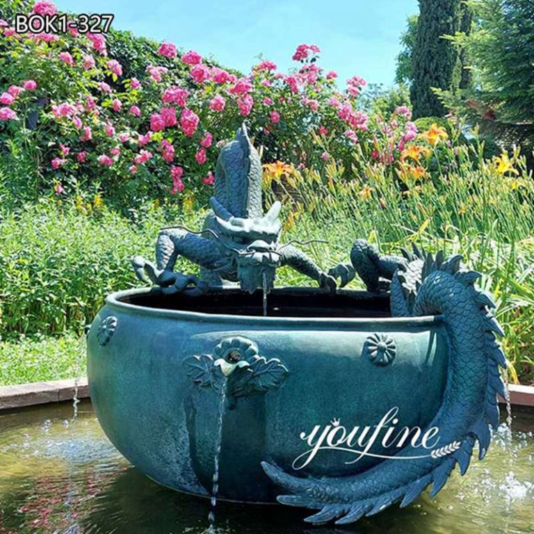 Antique Outdoor Bronze Dragon Water Fountain for Sale (1)