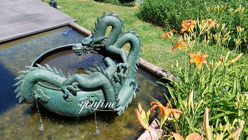 Antique Outdoor Bronze Dragon Water Fountain for Sale (3)