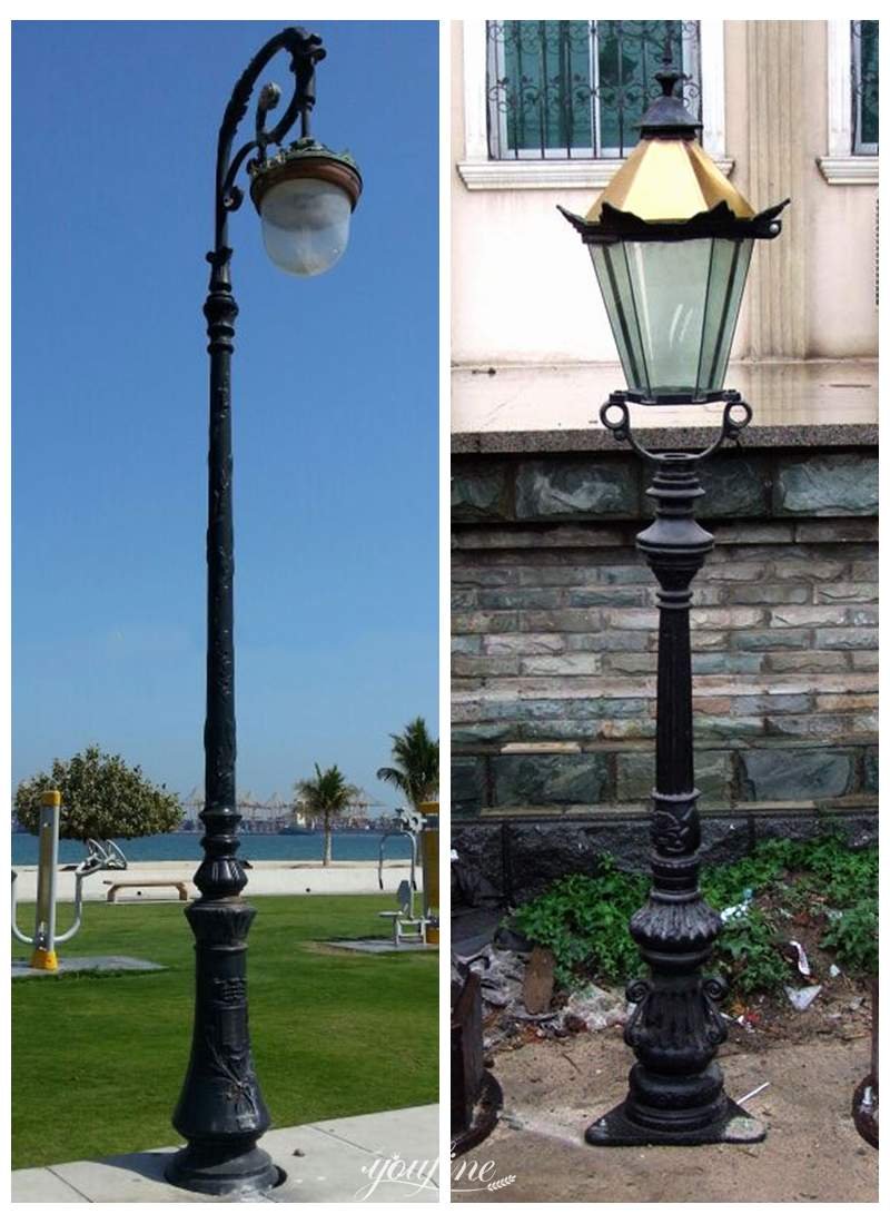 Antique cast iron lamp post for sale