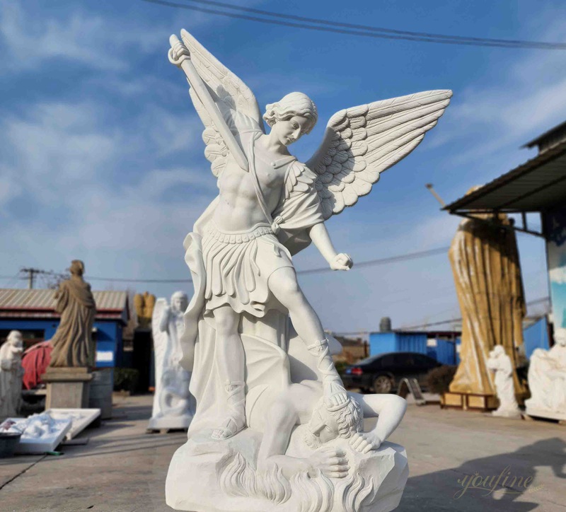 Archangel Michael Marble Statue (1)