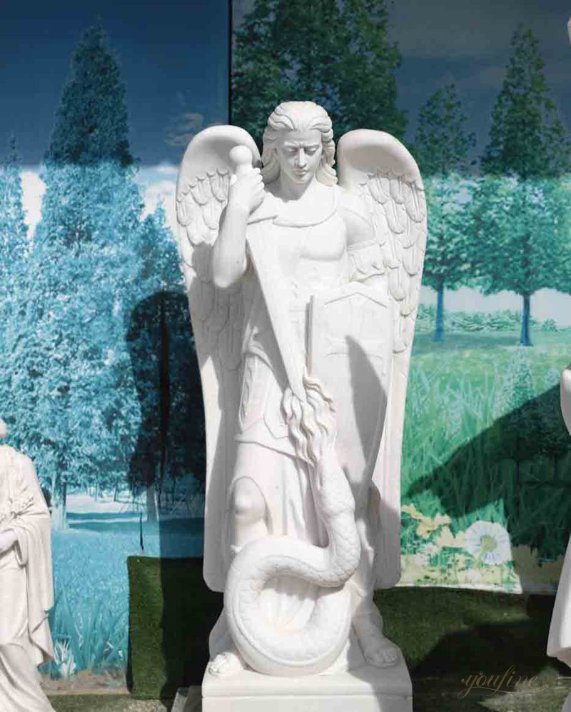 Archangel Michael Marble Statue (2)